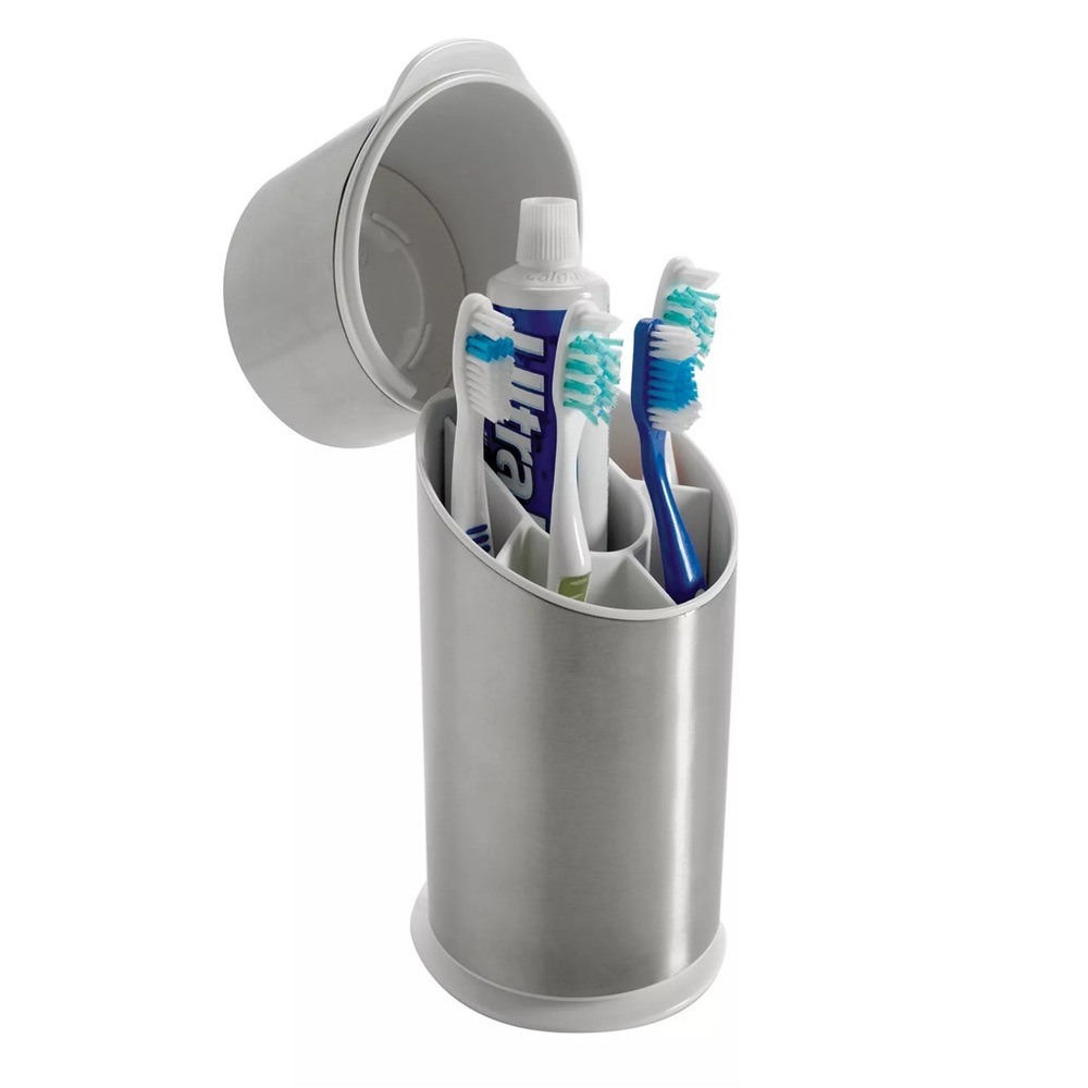 Oxo Silver Bath Accessories Toothbrush Holder